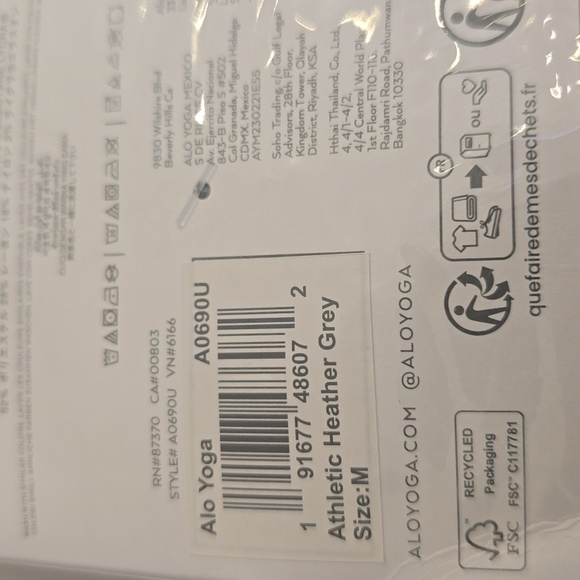 NWT Alo Yoga Unisex Scrunch Socks. Heather Grey - Picture 7 of 8